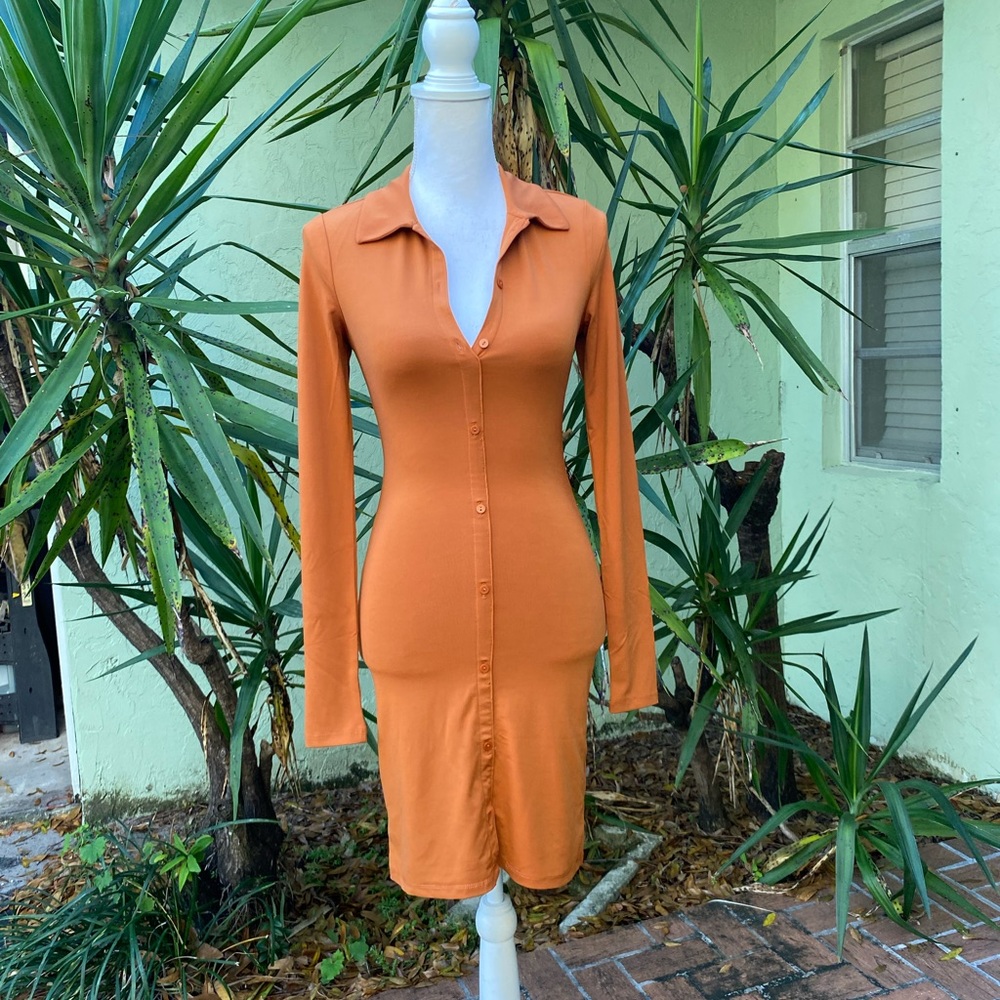 Button Down Mini Shirt Dress